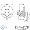 Ideal Standard Ceraline Built-In Shower Mixer Dimensions